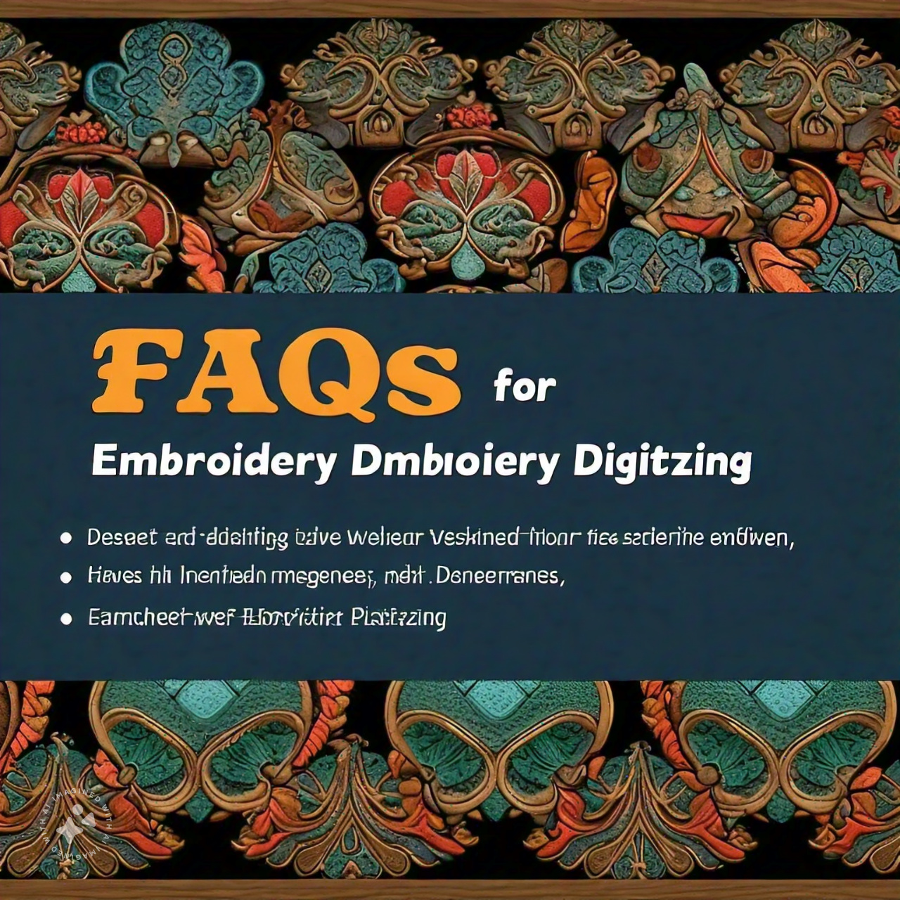 commonly frequently asked questions (Faqs), queries,Answers about embroidery digitizing, from tools and software to techniques, file formats, pricing, and design tips.